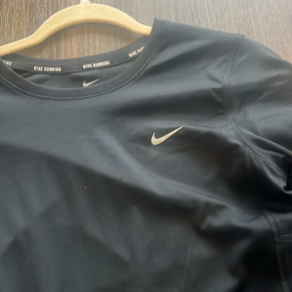 Black, Nike Running shirt. Gently worn-long sleeve